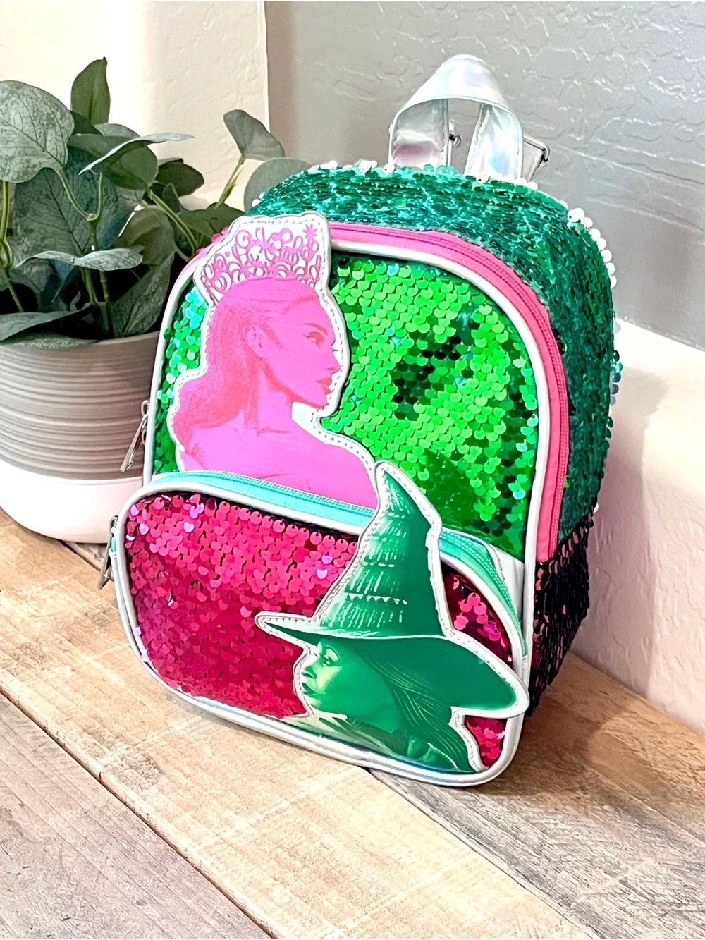 Wicked Movie Glinda Elphaba Sequin Micro Mini Backpack Purse